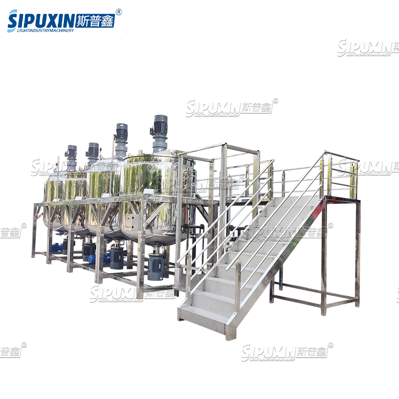 SPX BIG CAPACITY 3000 L Tableau de mélange combiné avec pompe émulsifiante émulsifiante homogénéisante sous vide pour fabriquer un gel de douche de shampooing