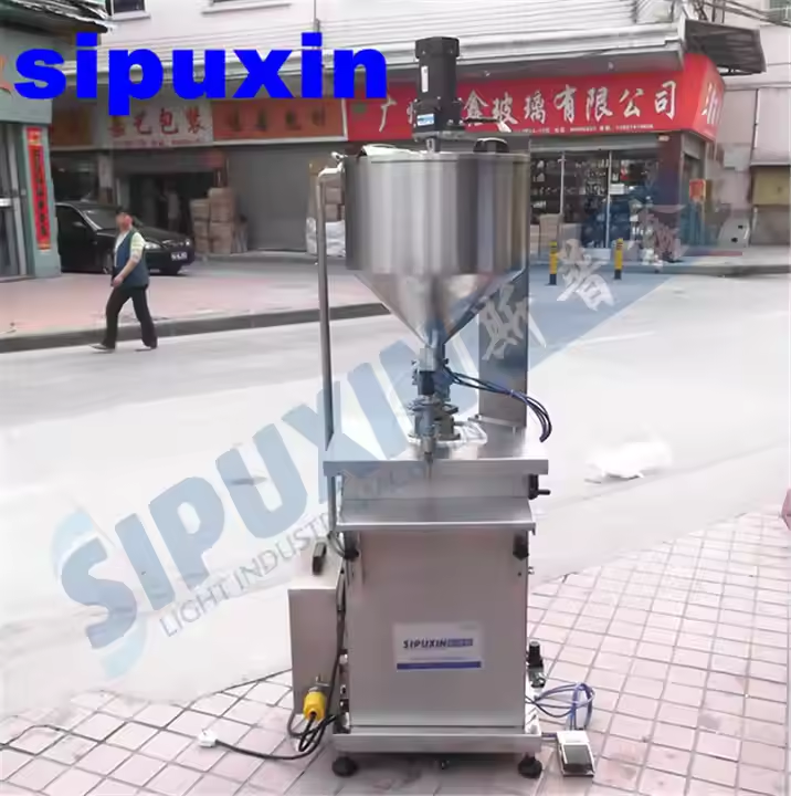 SIPUXIN NOUVEAU CONCEPTION POUR LA COLLE ÉQUIPEMENT VERTICAL SEMI AUTOMATIQUE Machine de mélange de mélange de mélange de remplissage