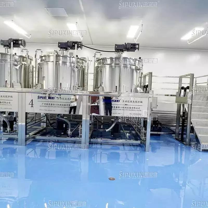 SPX Vente chaude Projet client Affichage de grande capacité 5000L Emulsify Tank Mixing Equiping Mixer pour produits chimiques et cosmétiques