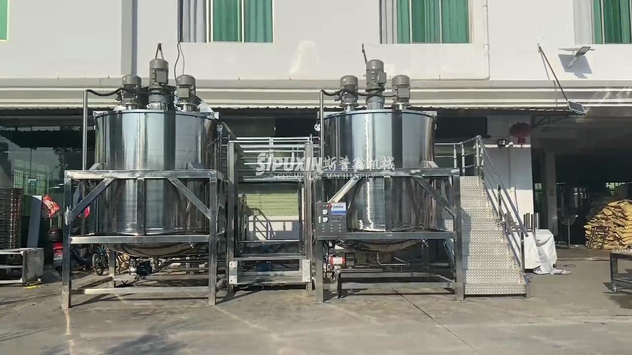 6000 L réservoir de mélange de pompe émulsifiant en ligne avec pompe d'alimentation à vis