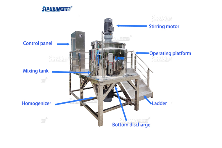 Réservoir de mélange de savon liquide de chauffage électrique 500L