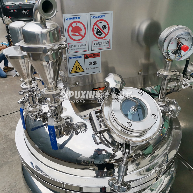200L Machine de mélange de mélanges sous vide à vide à vide de levage hydraulique pour huile essentielle de sérum à crème cosmétique