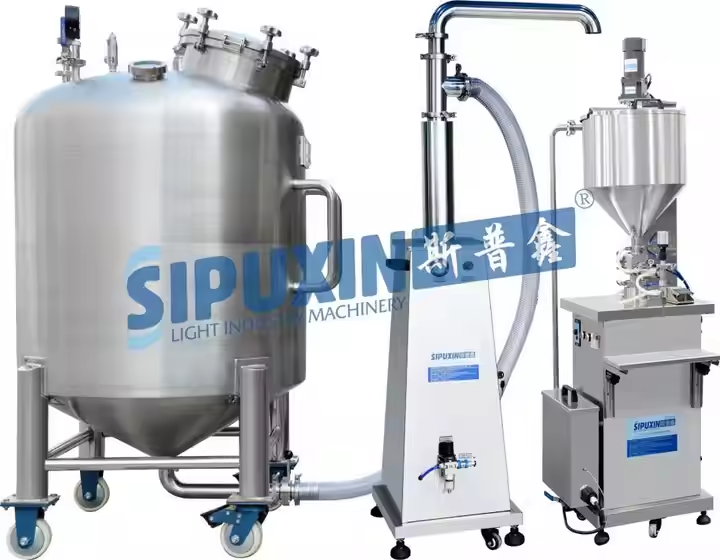 SIPUXIN NOUVEAU CONCEPTION POUR LA COLLE ÉQUIPEMENT VERTICAL SEMI AUTOMATIQUE Machine de mélange de mélange de mélange de remplissage