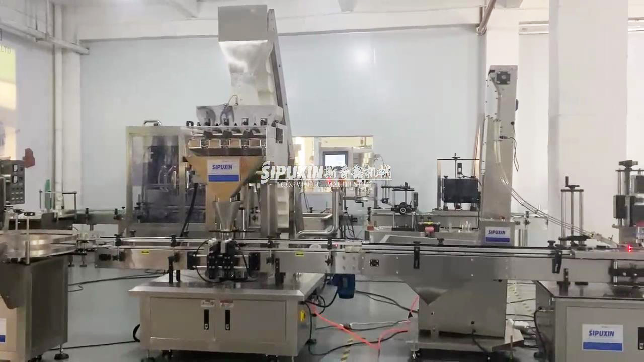 4 têtes pesant les comprimés de granula poudre de granula remplissage de la machine à marquer