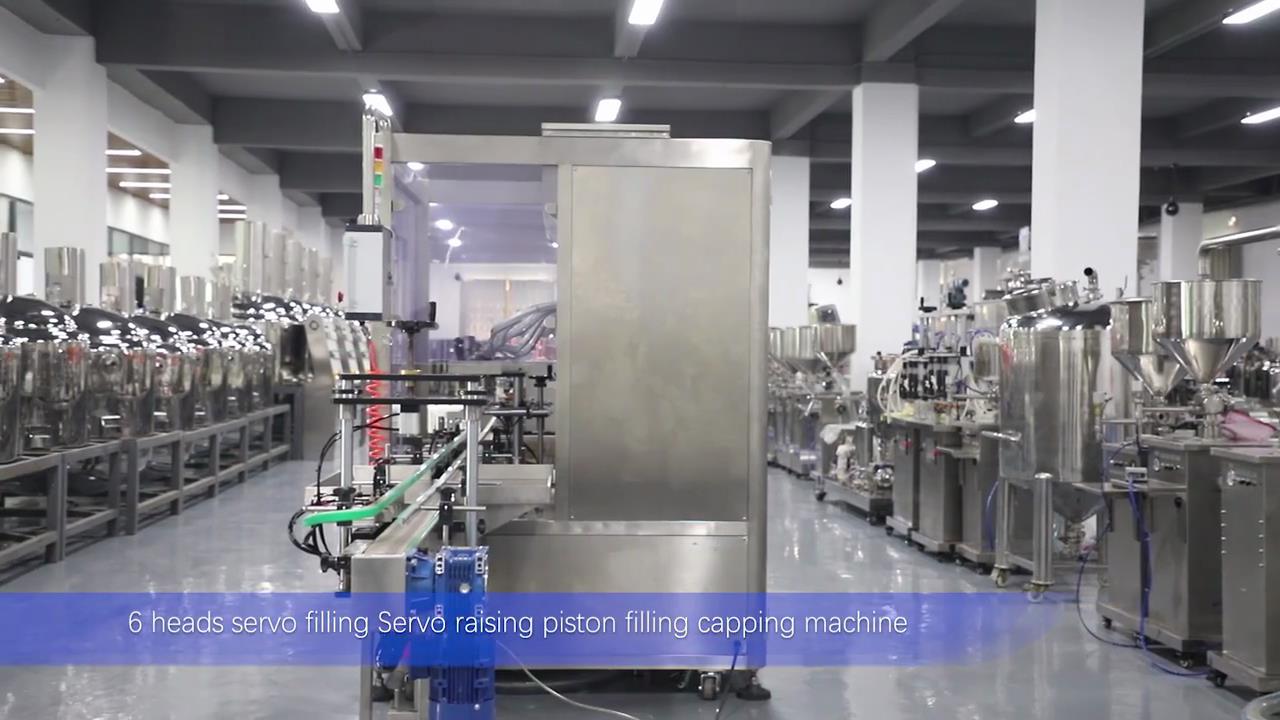 6 têtes Double servo à remplissage de remplissage Appuyez sur Machine de coiffage