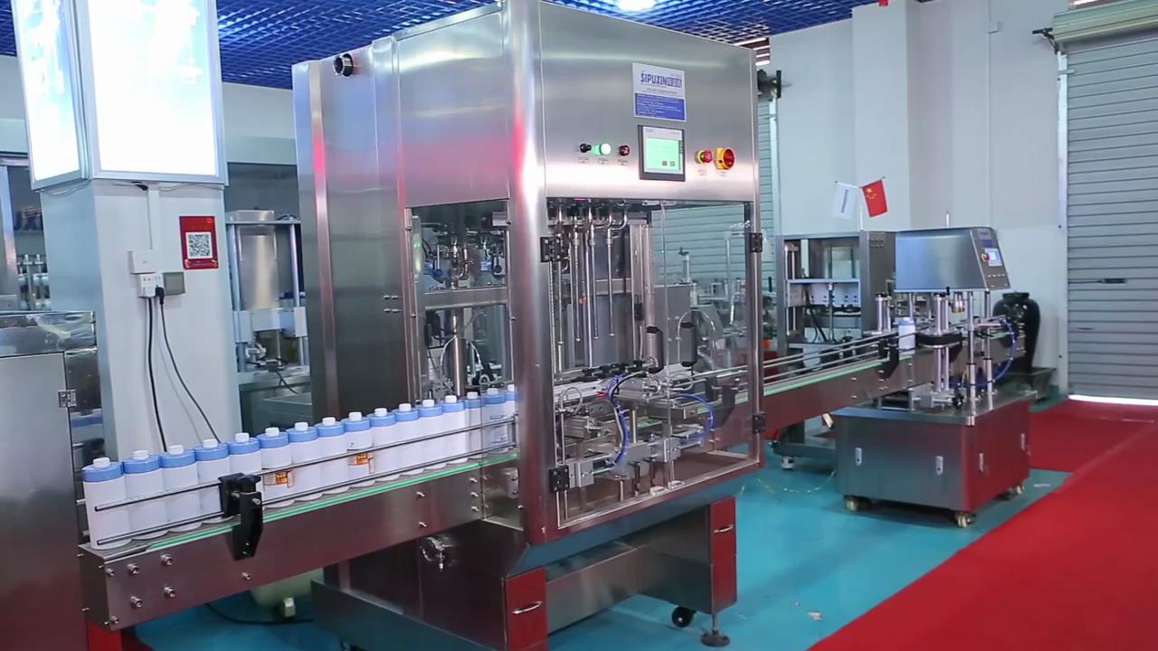 4 têtes Machine de coiffage de remplissage entraîné par servo