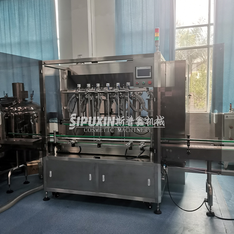 6- Machine de remplissage de liquide automatique Nozzzle avec dispositif de plafonnement pour détergent alimentaire et alcool